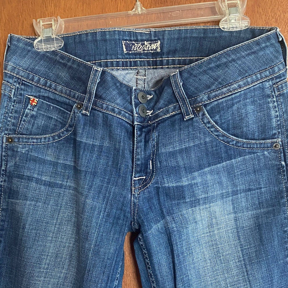 Hudson Jeans sz 29 low rise 8” Blue Boyfriend Jeans